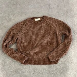 Altar’d State Cozy Brown Chenille Sweater